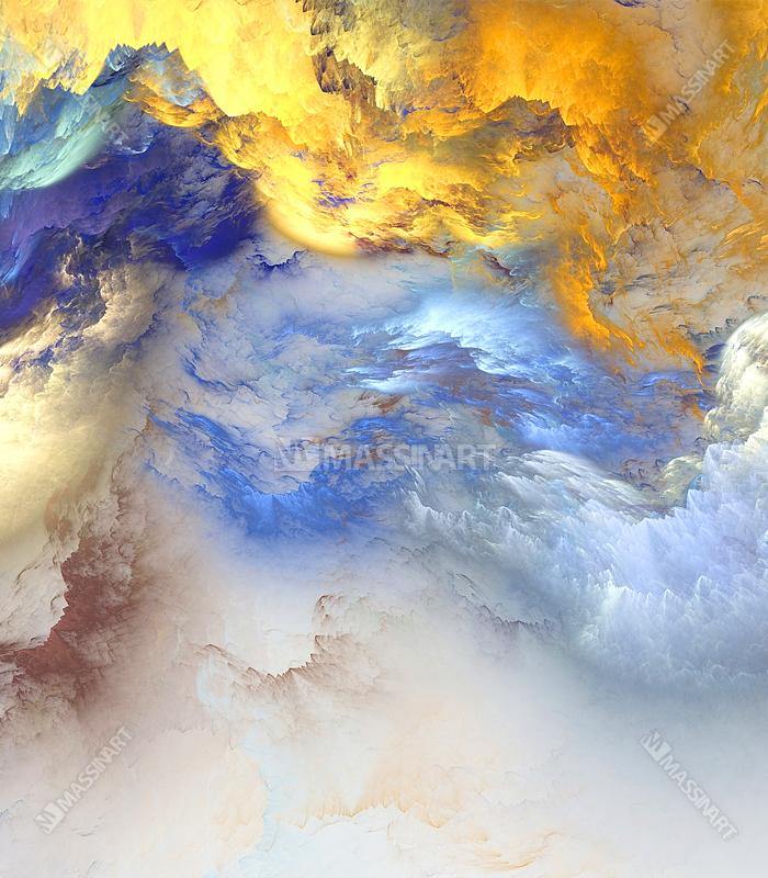 Cuadro Colorful Clouds Massinart — embalaje y envío listo para colgar
