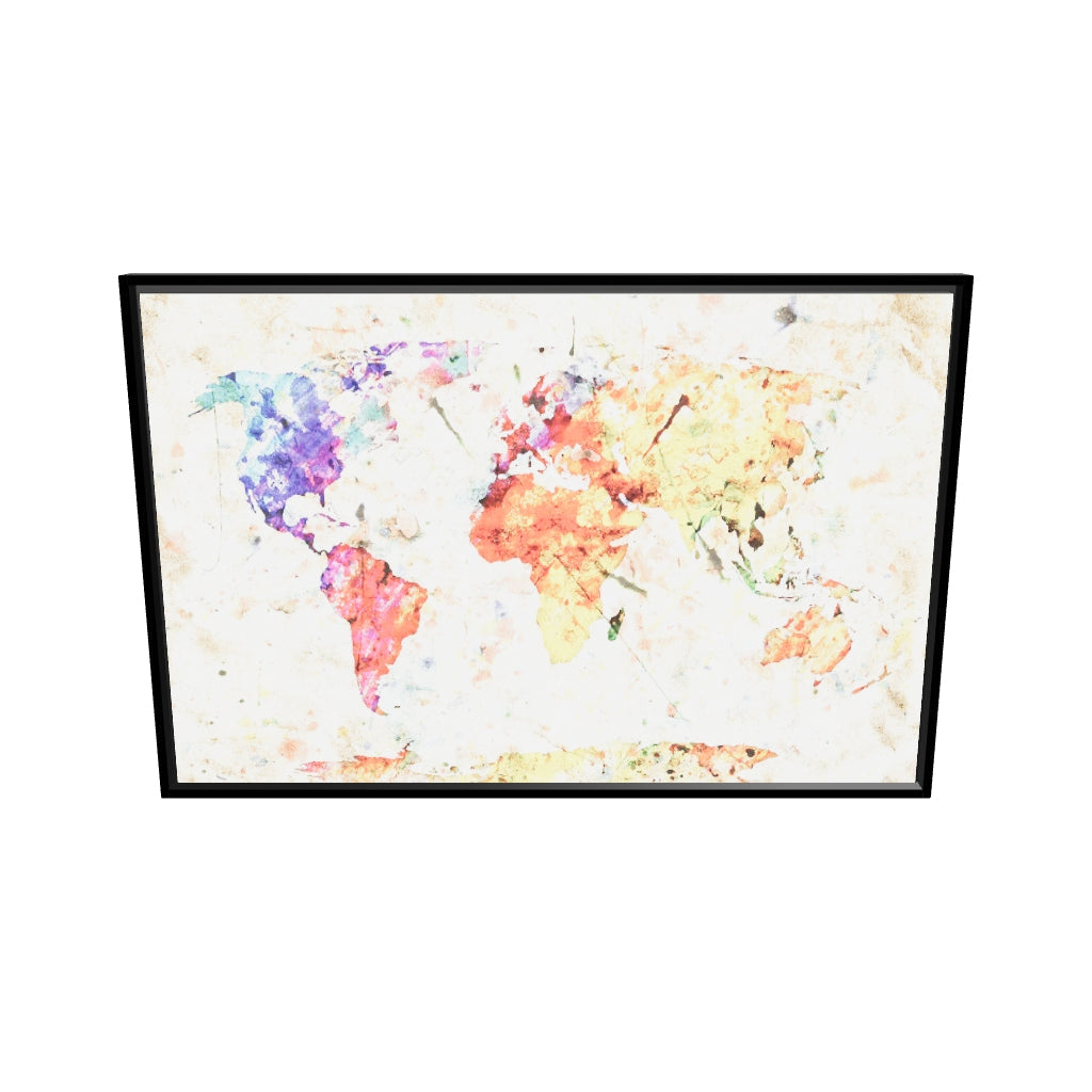 carte-du-monde-coloree-tableau-avec-encadrement-americain