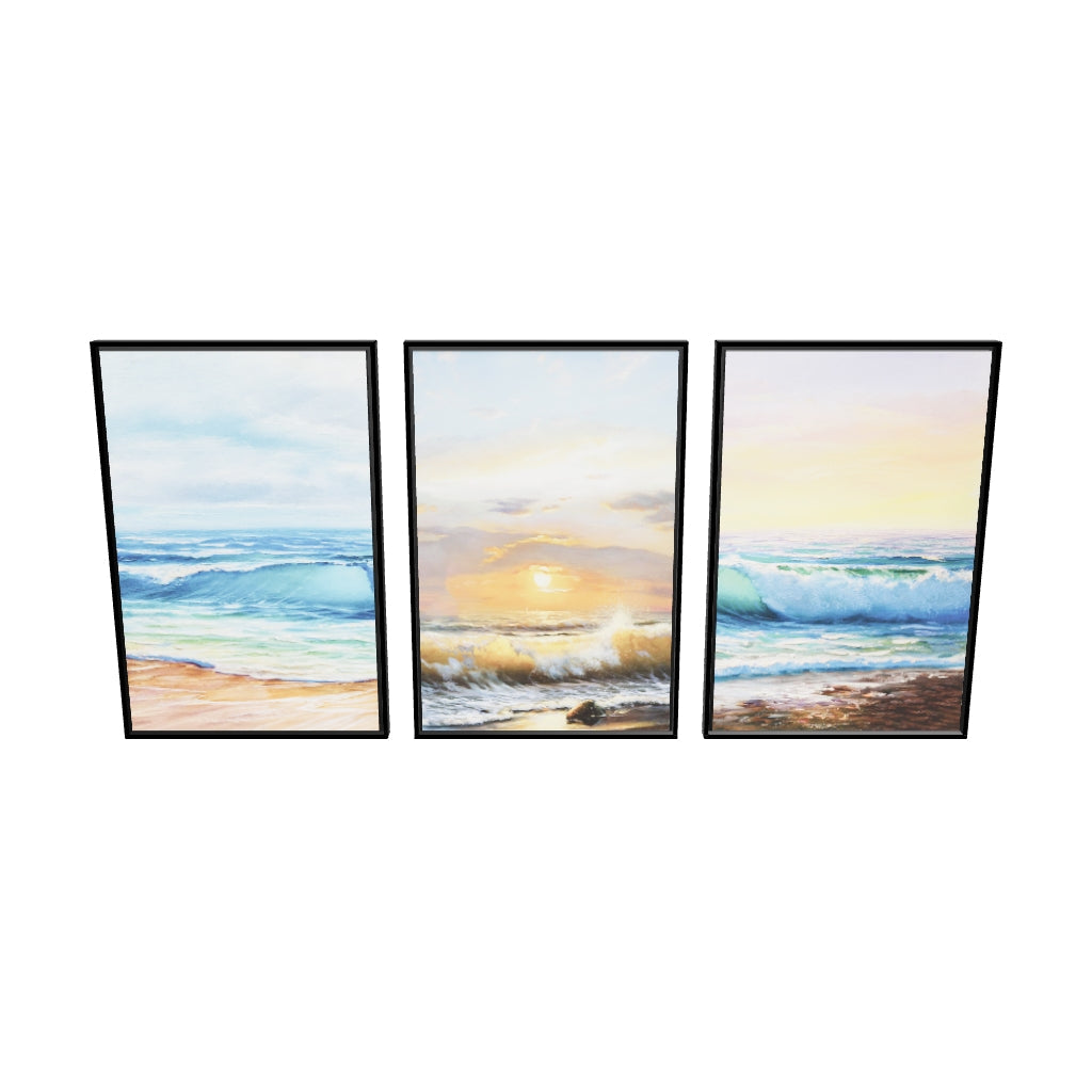 tableau-decoratif-pure-sea-triptyque-encadre