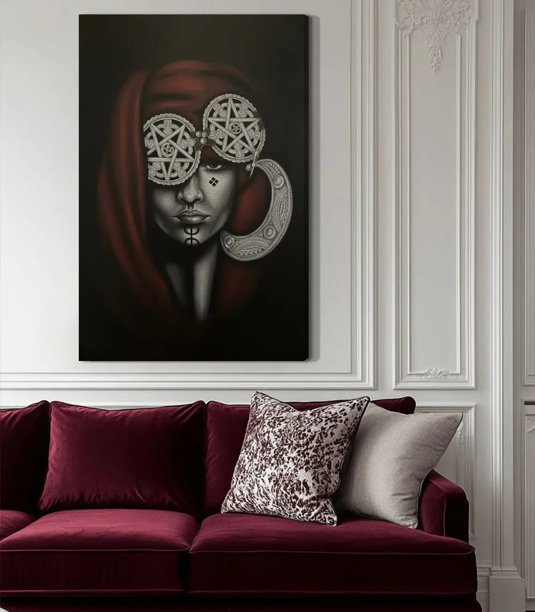 Cuadro Berber Empress ambiente salón de lujo minimalista Massinart
