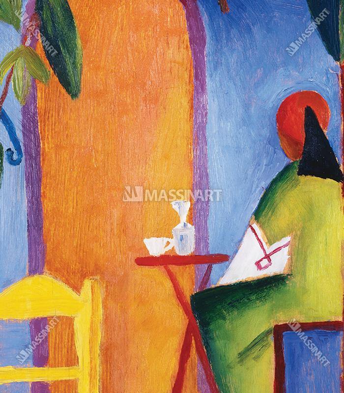Cuadro Café Turco II August Macke 1914 — arte mural expresionista para decoración de pared