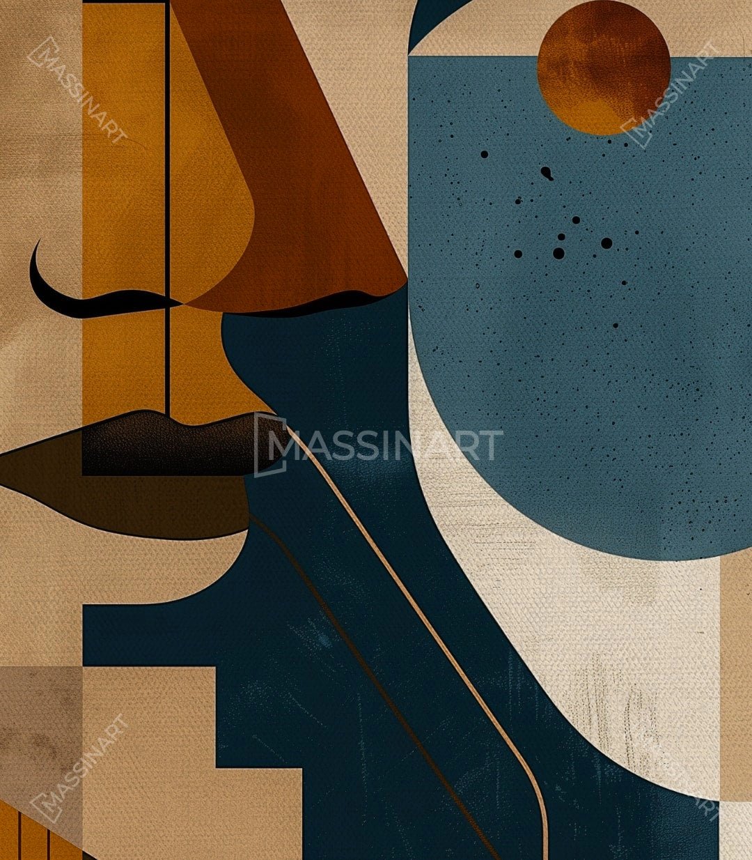 Cuadro Parallels de Massinart — embalaje y kit de colgado incluido