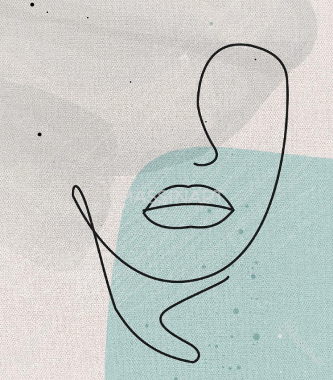 Cuadro Aesthetic Woman tríptico Massinart — embalaje listo para colgar