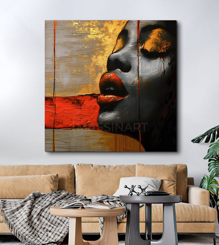 Cuadro Feeling en interior contemporáneo — decoración mural Massinart