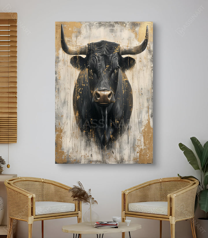 Decoración interior con cuadro animal Fuerza estilo contemporáneo — Massinart