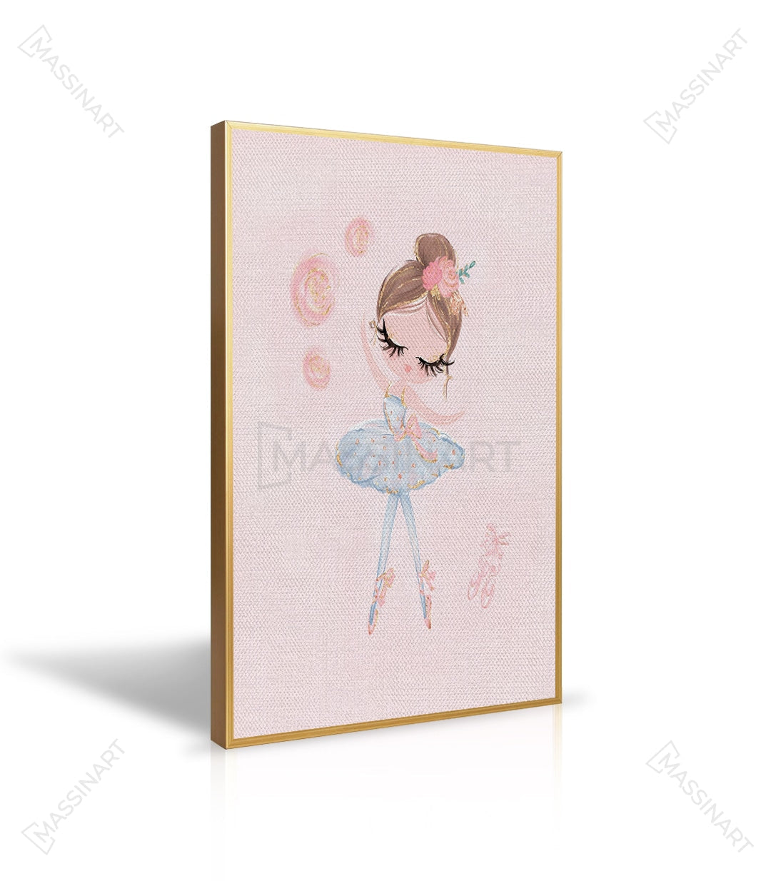 Cuadro Little Princess con marco negro en habitación de niña, arte decorativo moderno