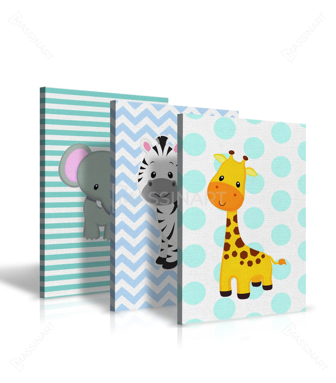 Decoración cuarto infantil con tríptico colorido — Massinart