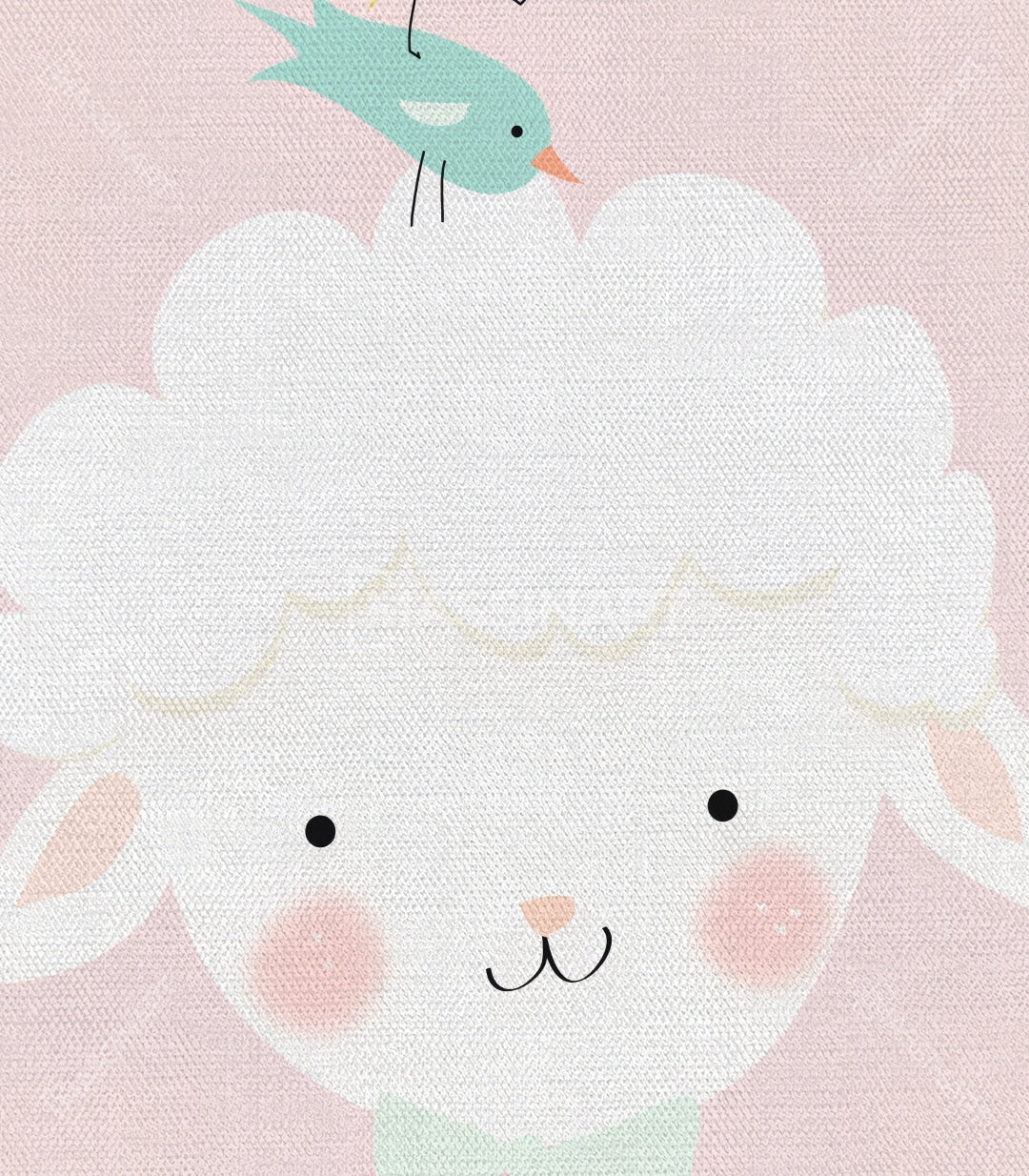 Díptico Cute Animals en entorno decorativo minimalista con paredes claras