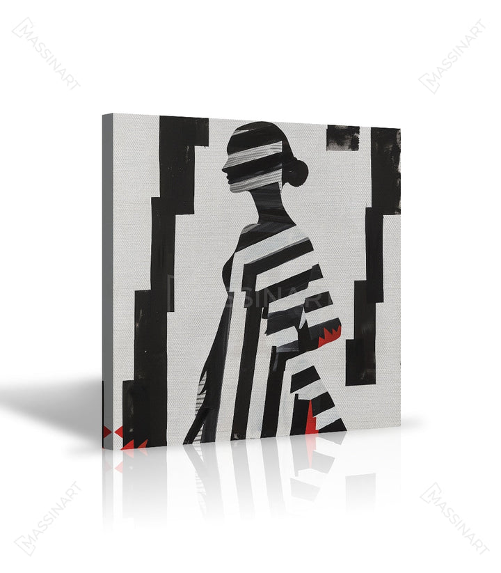 Cuadro Zigzag en interior minimalista decoración Massinart