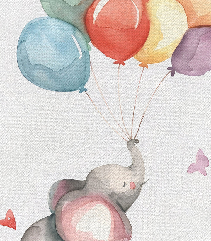 Decoración habitación niño y niña con cuadros de animales y globos, Massinart