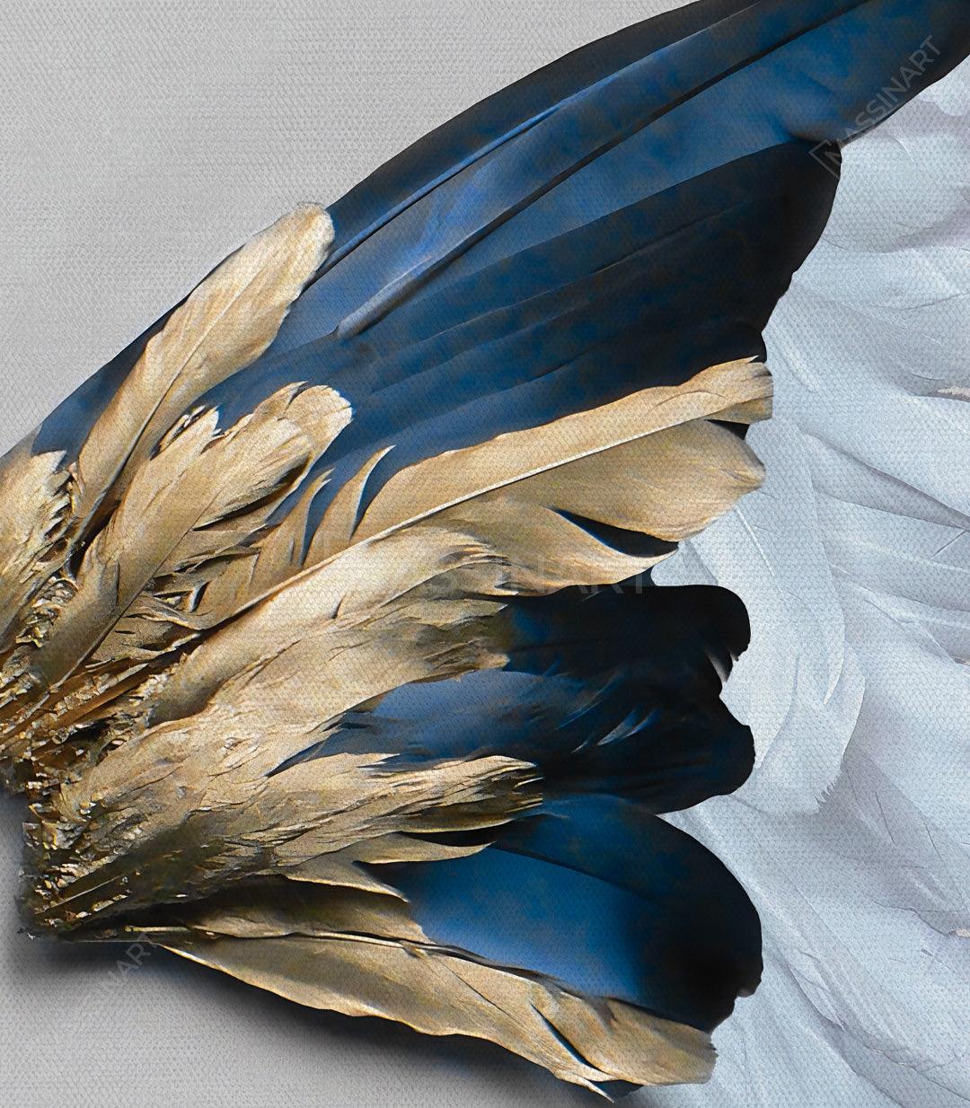 Cuadro Blue Angel Wings de Massinart — embalaje listo para colgar