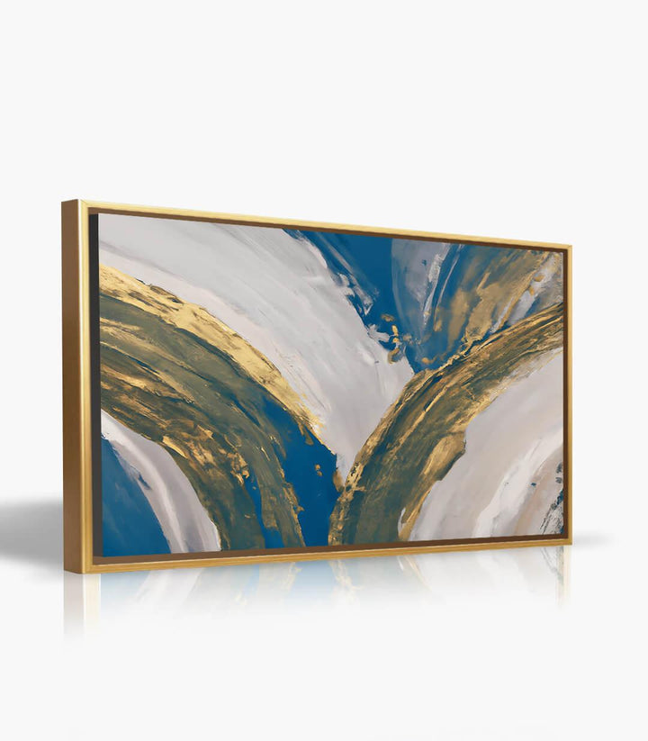 Cuadro Charm en salón moderno con decoración en tonos dorados — Massinart