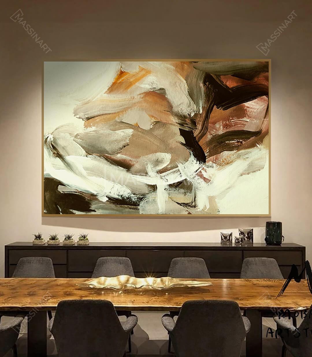 Cuadro Dreamscope sobre sofá en salón moderno — decoración pared Massinart
