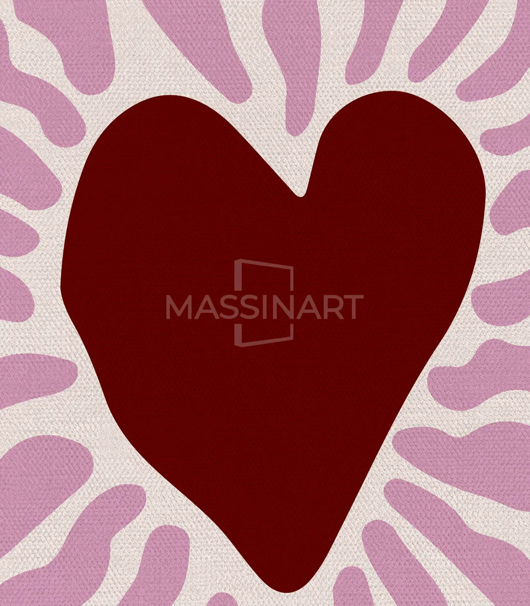 Cuadro dados de juego Massinart — azar y decoración en tonos burdeos