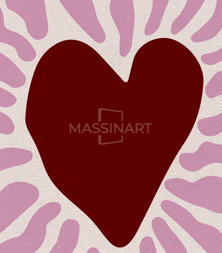 Cuadro dados de juego Massinart — azar y decoración en tonos burdeos
