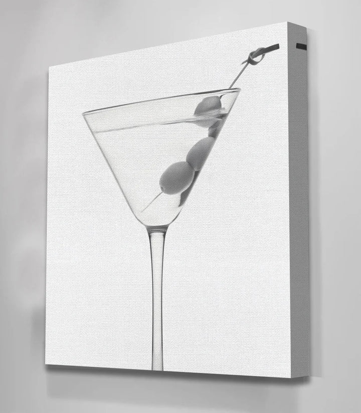Cuadro cocktail martini elegancia blanco y negro Massinart