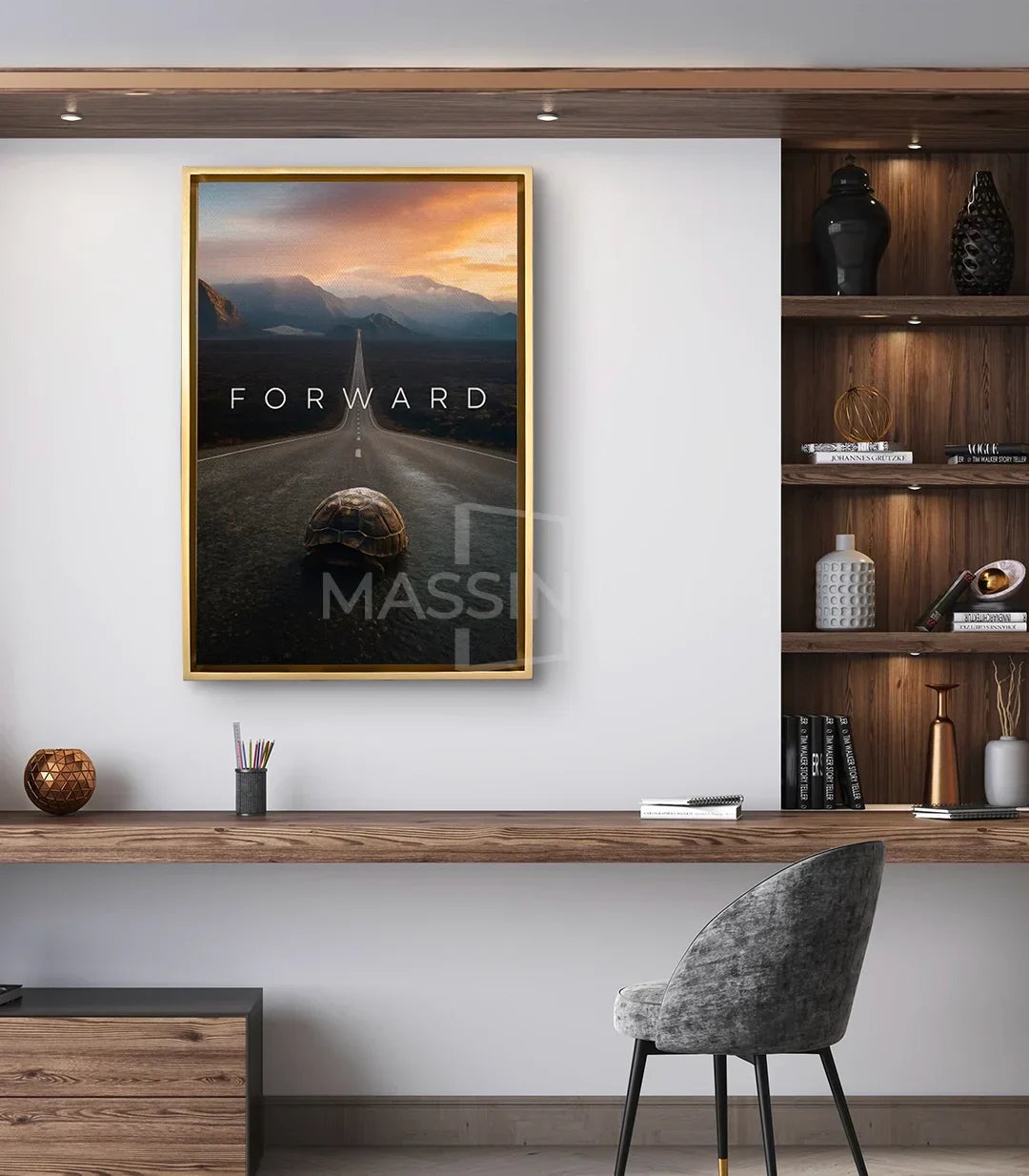 Cuadro Forward en oficina moderna decoración inspiradora Massinart