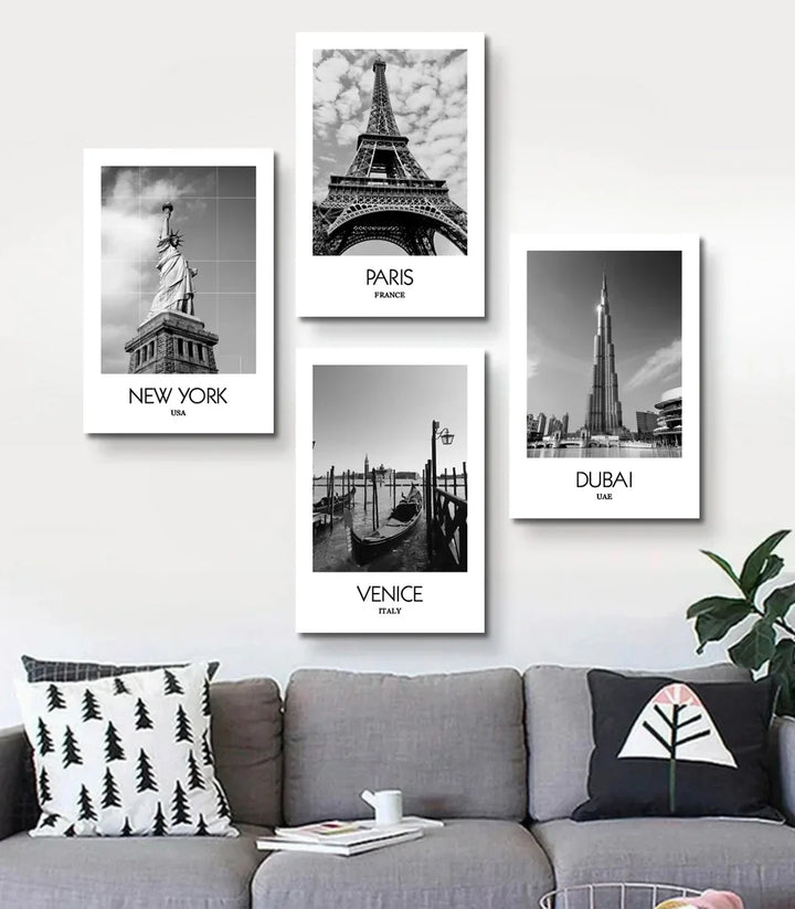 Cuadro Estatua de la Libertad en blanco y negro, Nueva York — decoración mural Massinart