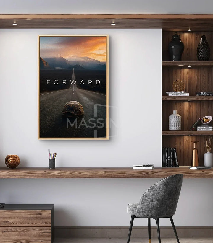 Lámina decorativa Forward paisaje carretera sinuosa arte mural Massinart