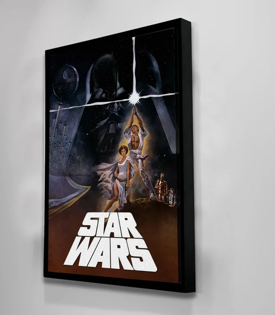 Cuadro Star Wars vertical — decoración mural pared azul, Massinart