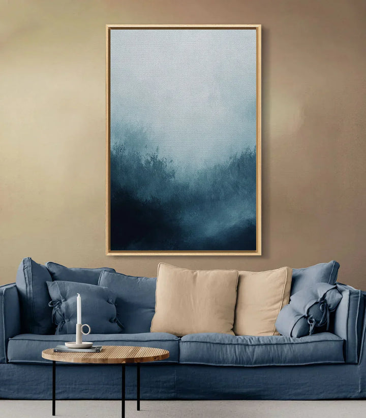 Decoración interior minimalista con cuadro Silent Drift Massinart