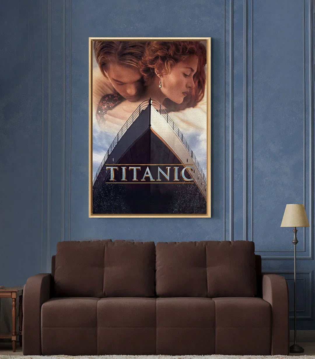 Lámina Titanic en interior elegante, estilo cine vintage — Massinart