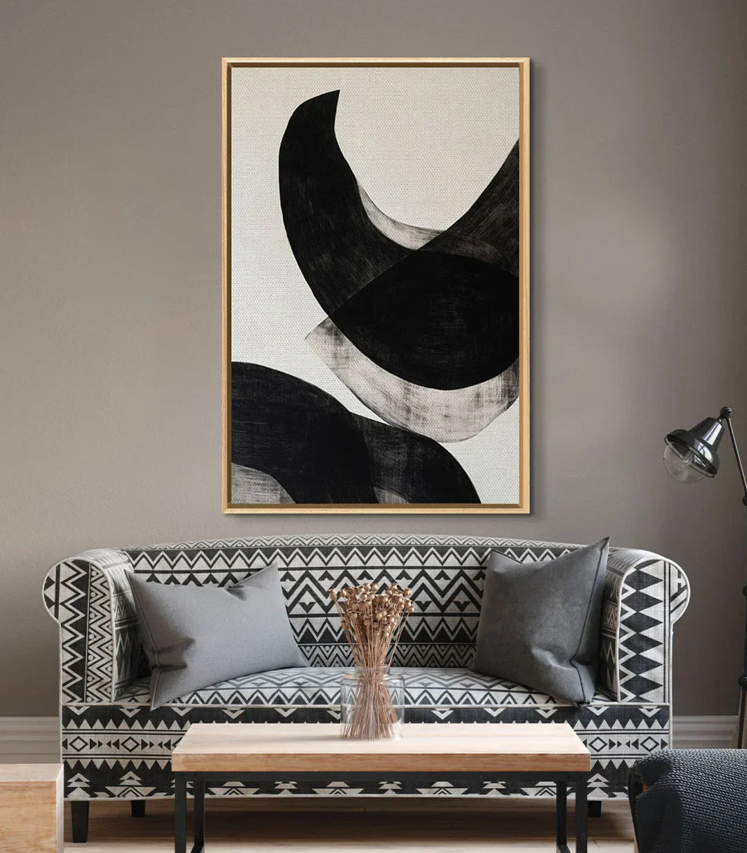 Cuadro Ink Mirage en salón contemporáneo de diseño — Massinart