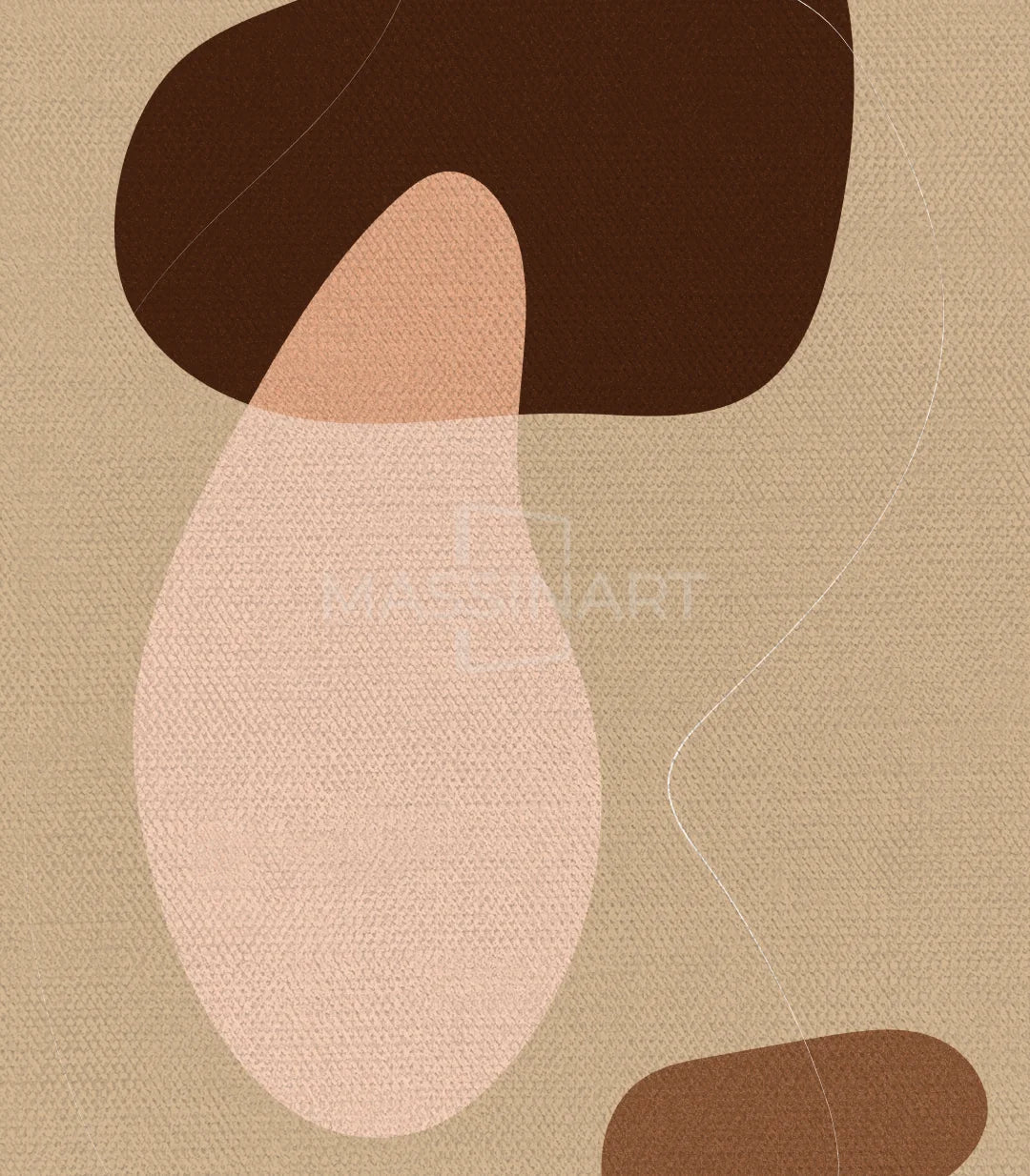 Cuadro Echoed Shapes enmarcado en negro calidad premium | Massinart