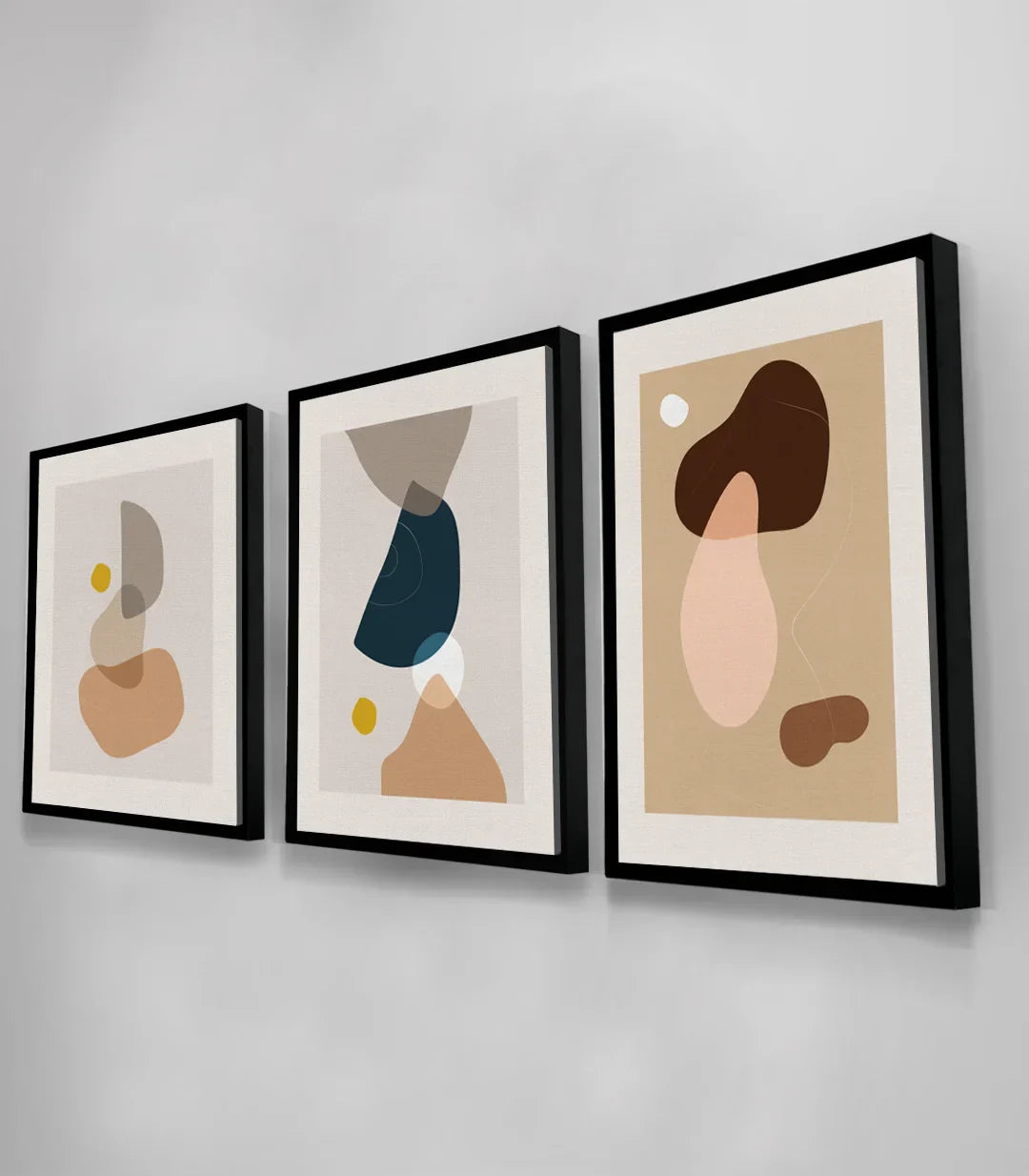 Cuadro Echoed Shapes detalle panel izquierdo formas redondeadas | Massinart