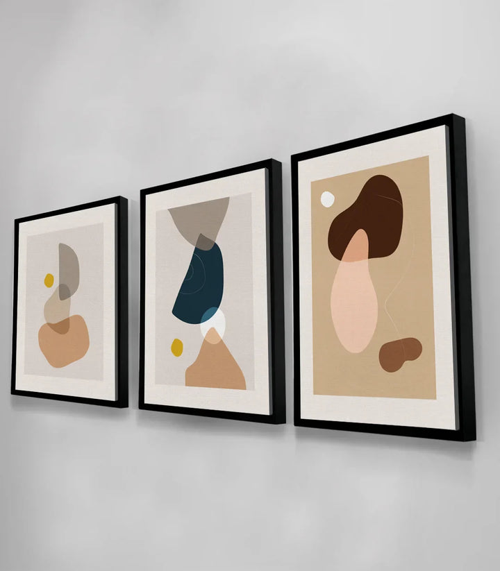 Cuadro Echoed Shapes detalle panel izquierdo formas redondeadas | Massinart