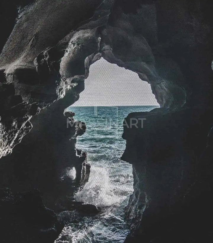 Cuadro paisaje Cueva de Hércules Massinart - marco negro vertical
