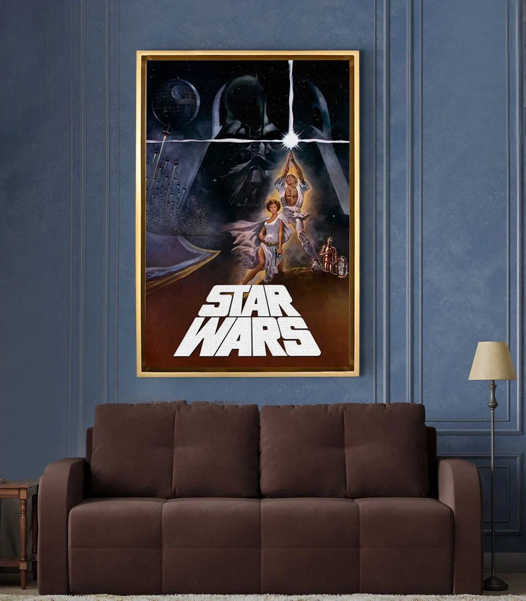 Decoración salón moderno con póster Star Wars enmarcado — Massinart