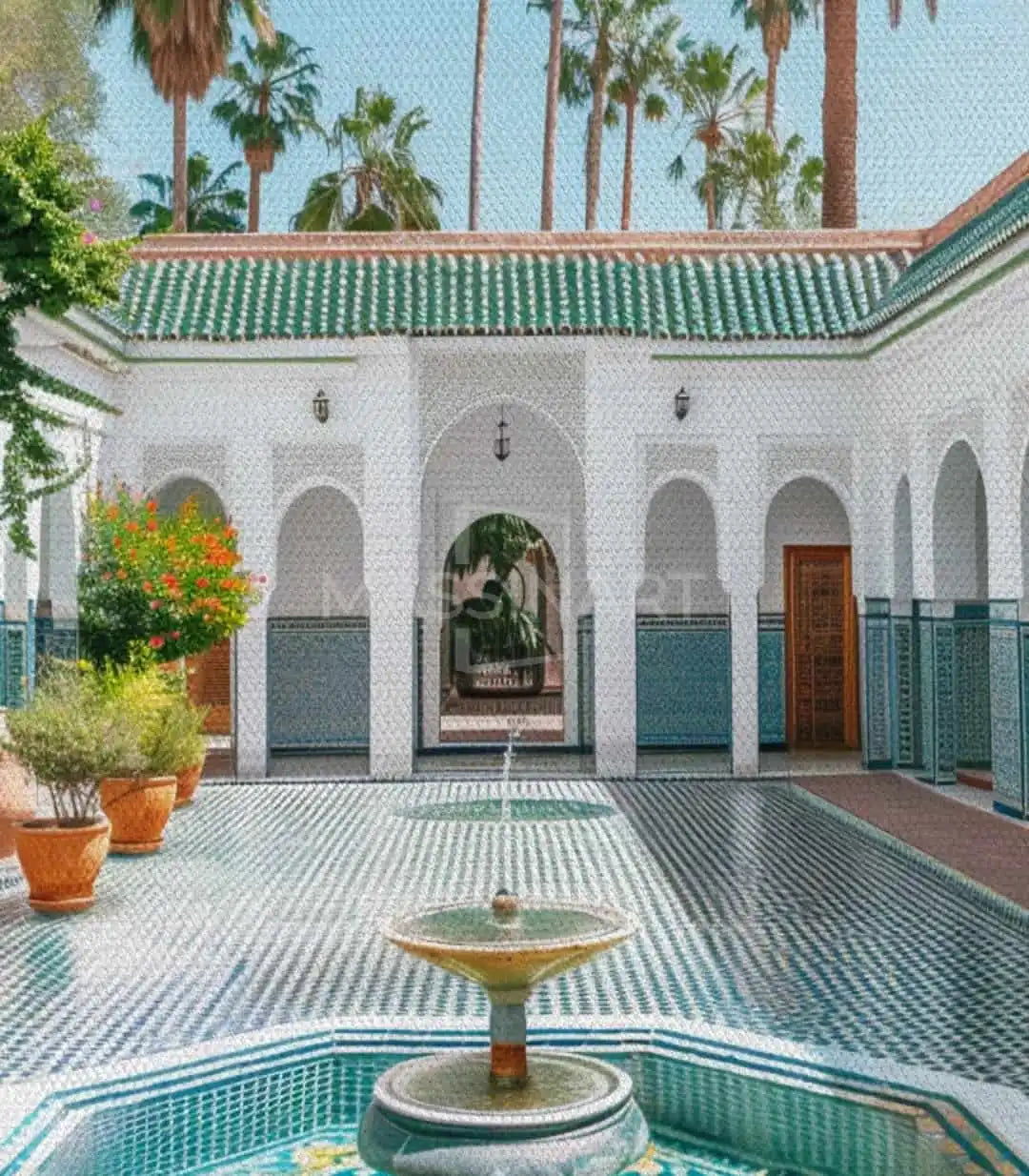 Cuadro Palacio Bahía estilo oriental en interior moderno | Massinart