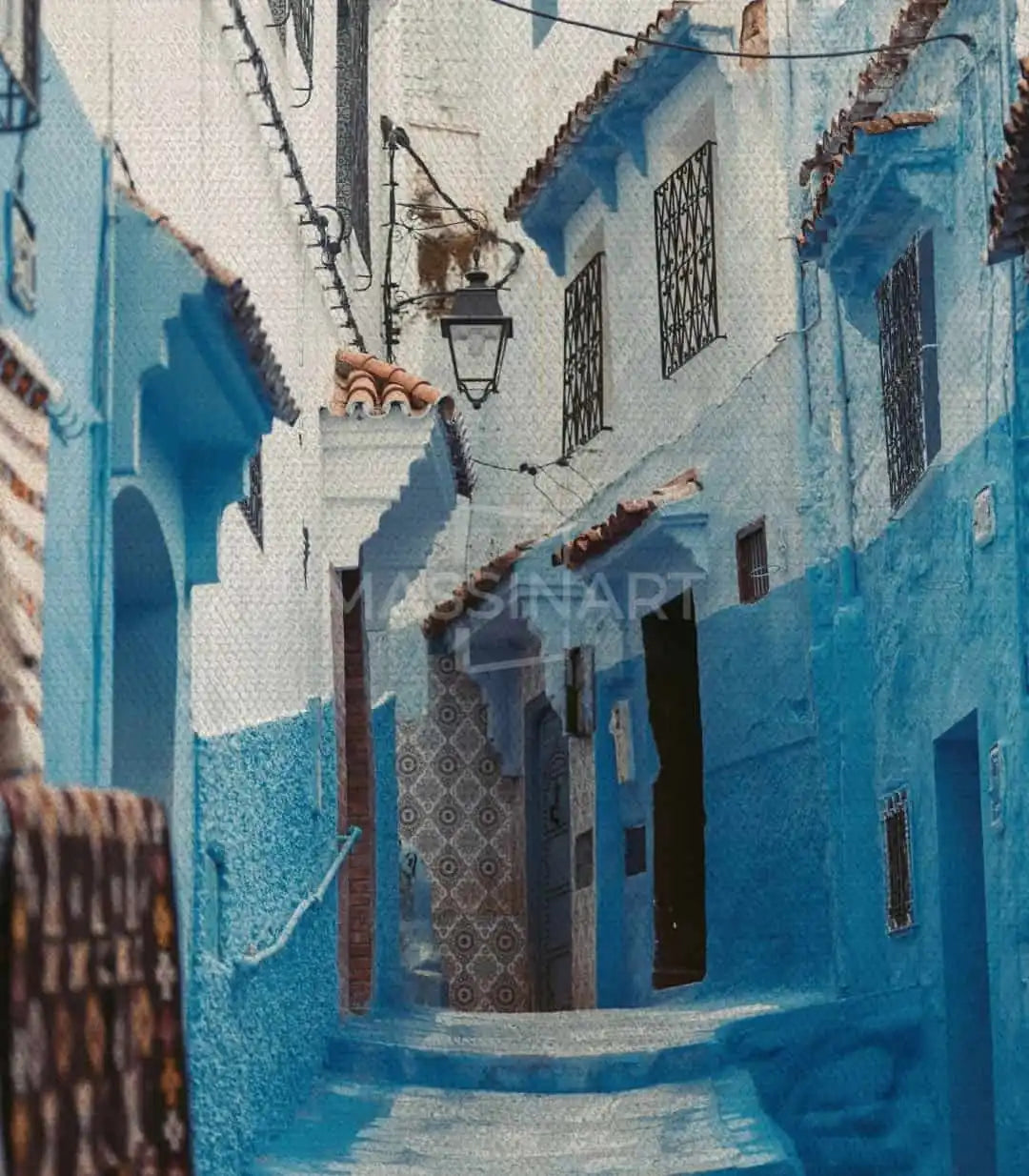 Cuadro viaje Chefchaouen en decoración de hotel o Airbnb Massinart