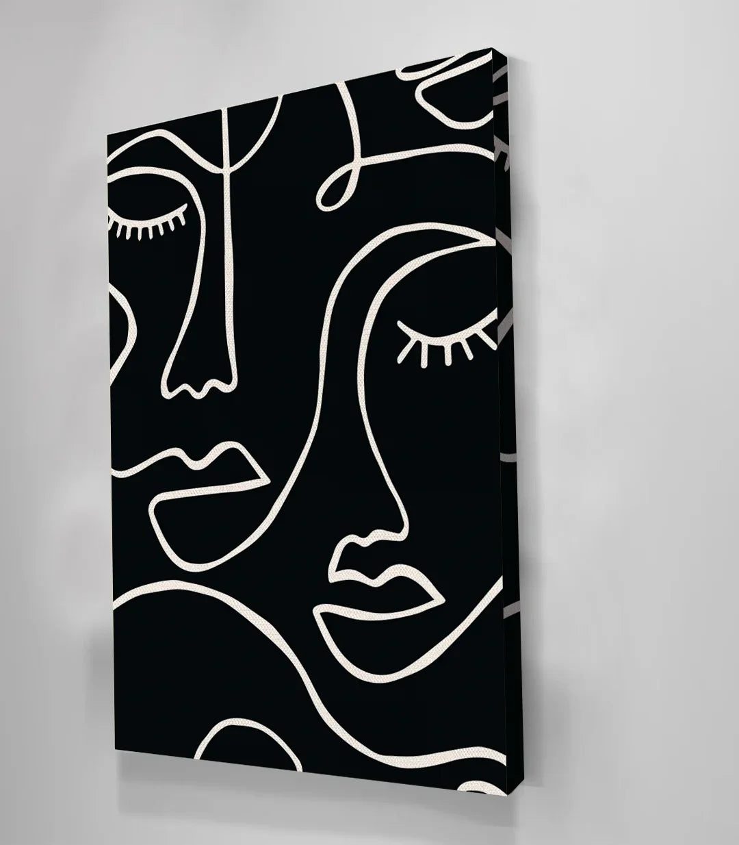 Cuadro Black Elegance en salón moderno — decoración de pared Massinart