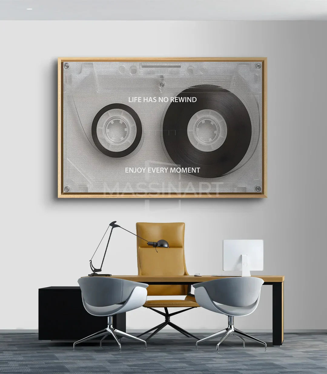 Cuadro casete motivador en decoración de interiores moderna — Massinart