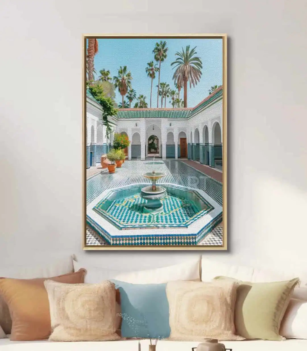 Lámina decorativa Palacio Bahía — ambiente riad tradicional marroquí | Massinart