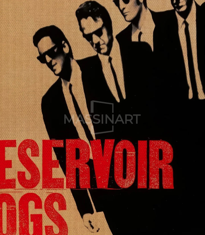 Ambientación decorativa póster Reservoir Dogs Massinart — encuadre con marco negro