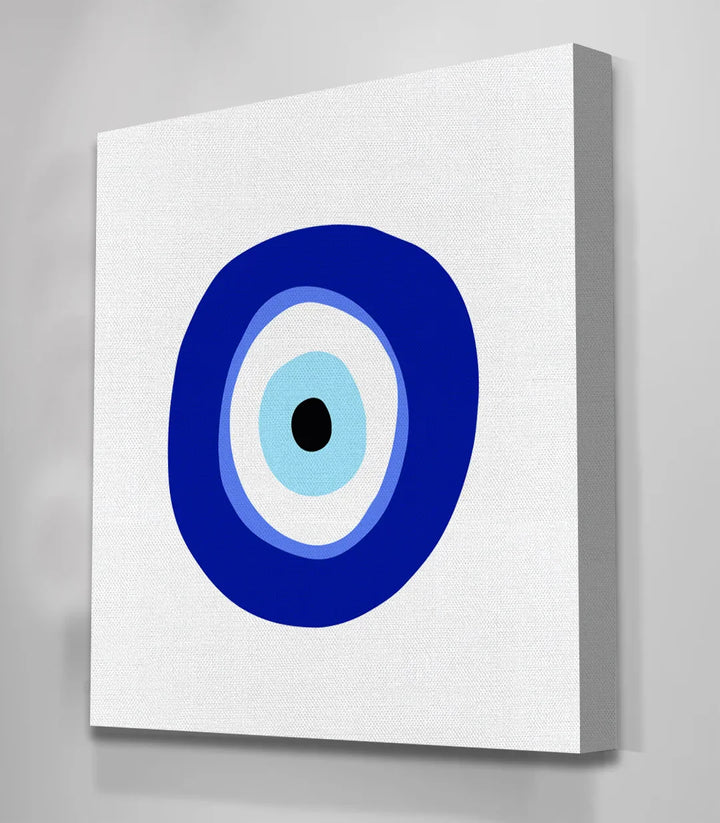 Cuadro ojo de protección azul y blanco arte mural Massinart