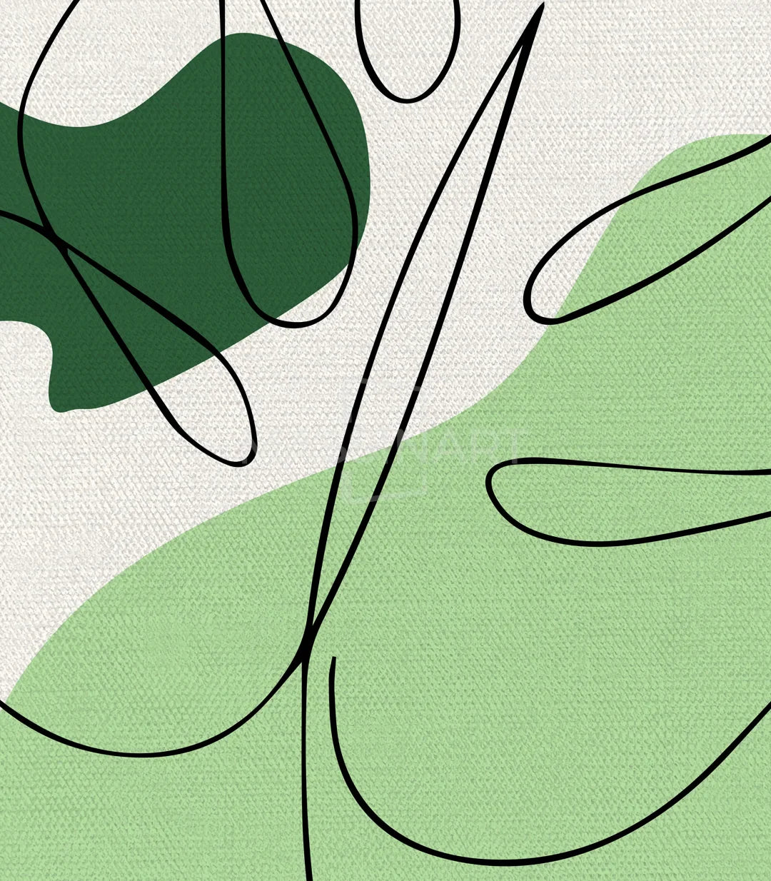Conjunto de cuadros Soft Botanica – arte mural botánico para dormitorio – Massinart