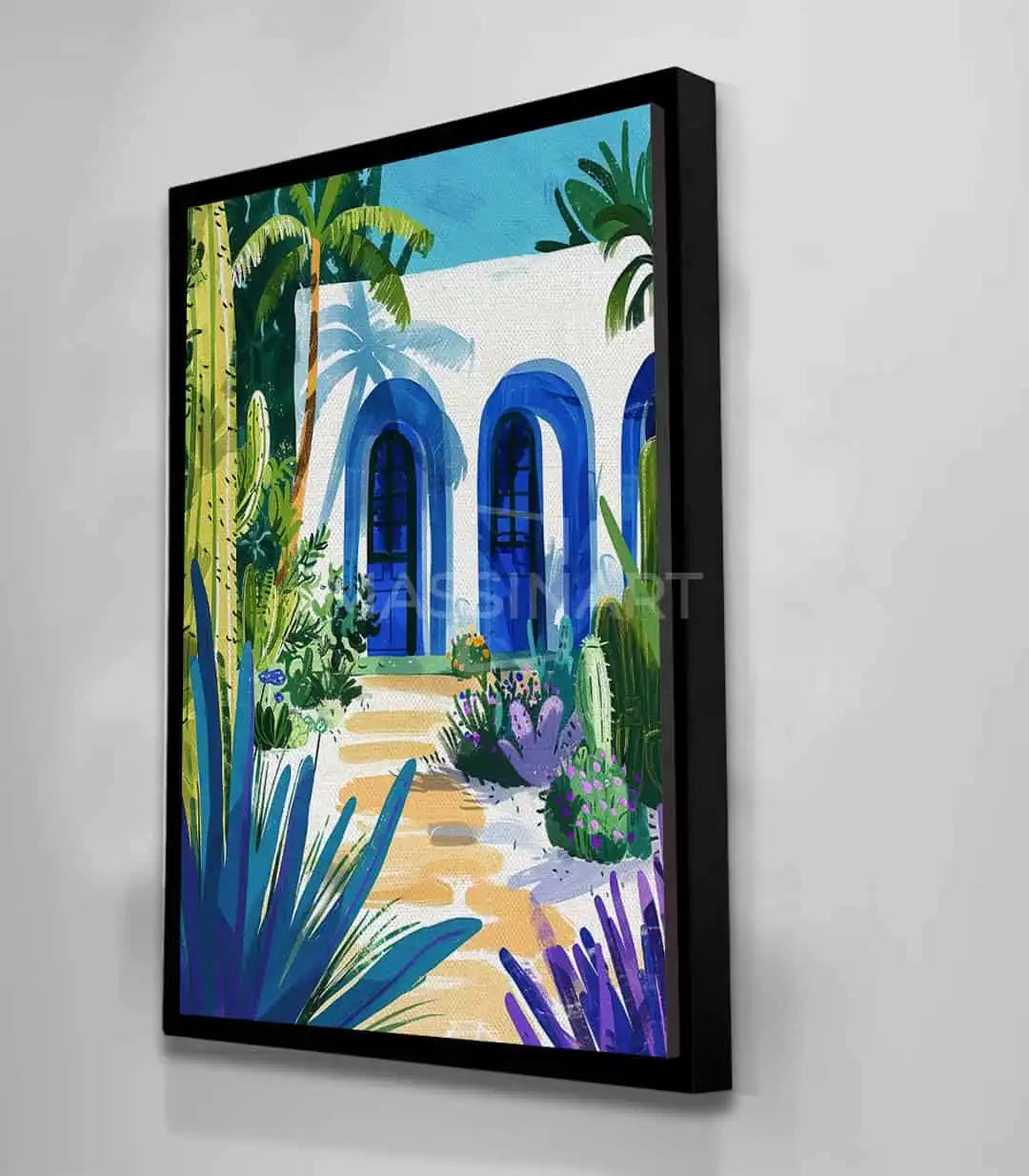 Cuadro Blue Haven en salón de estilo moderno y luminoso, Massinart