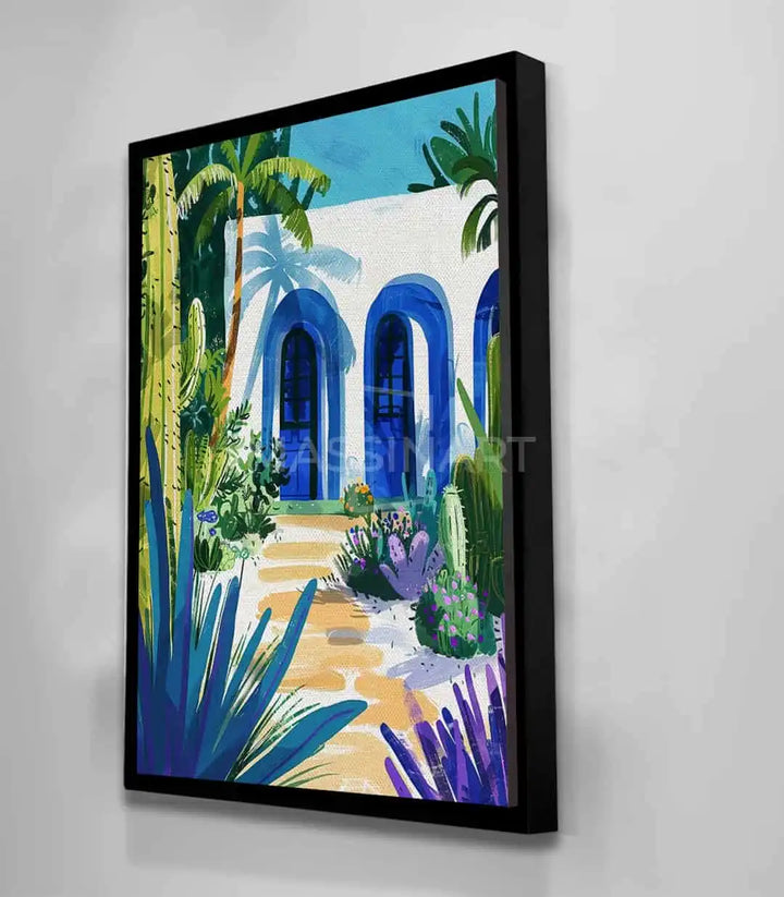 Cuadro Blue Haven en salón de estilo moderno y luminoso, Massinart