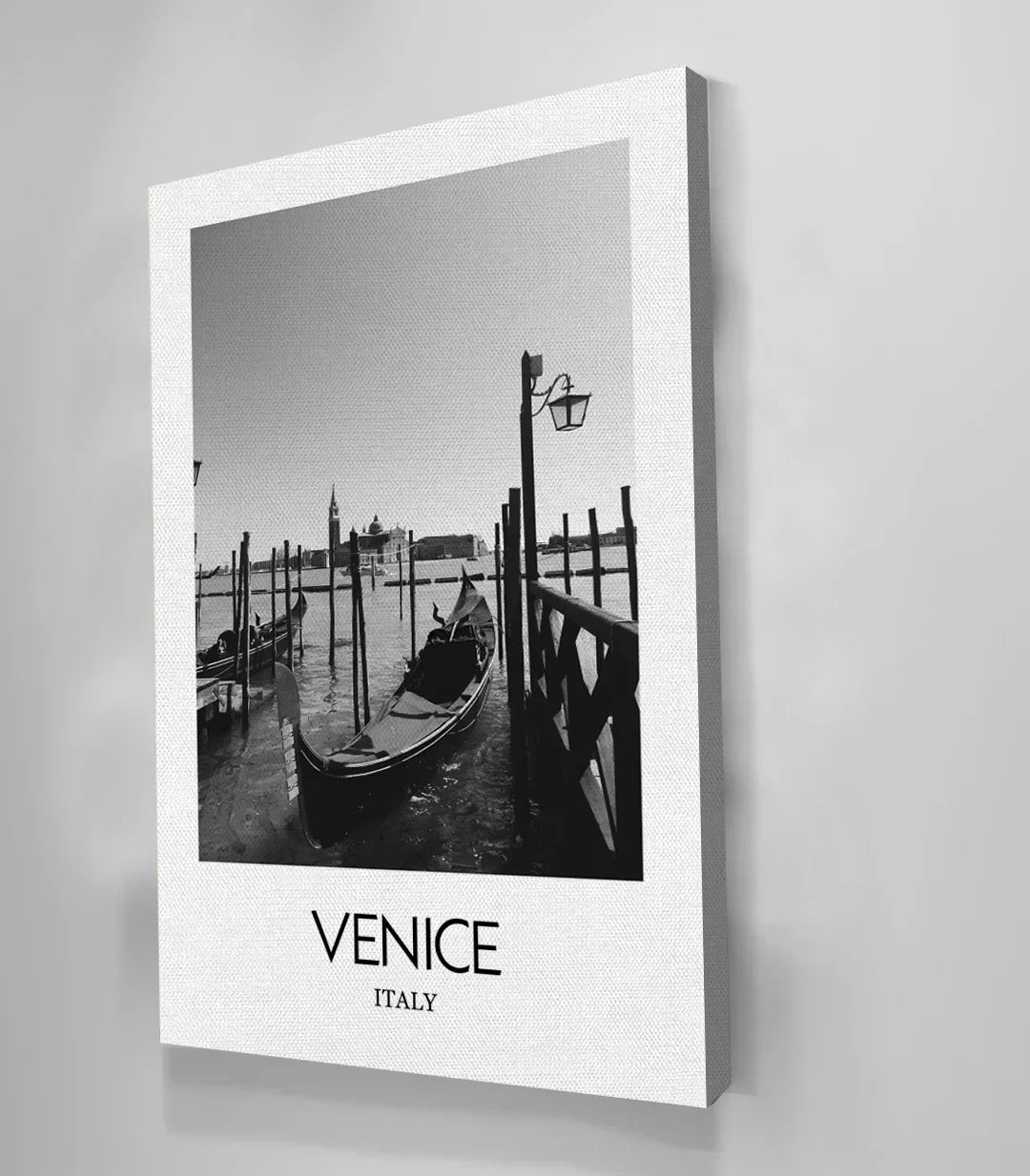 Cuadro Góndolas de Venecia en blanco y negro — conjunto de cuadros decorativos Massinart