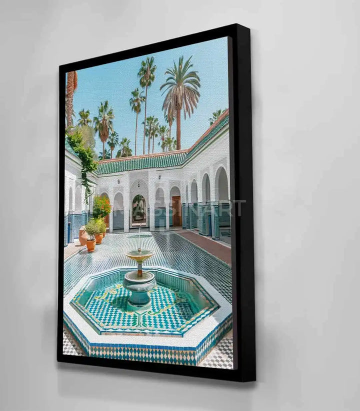 Simulación decoración Cuadro Palacio Bahía en salón elegante | Massinart