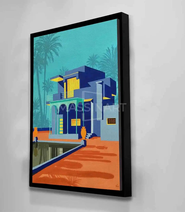 Cuadro Villa Majorelle Massinart en comedor — estilo moderno y colorido