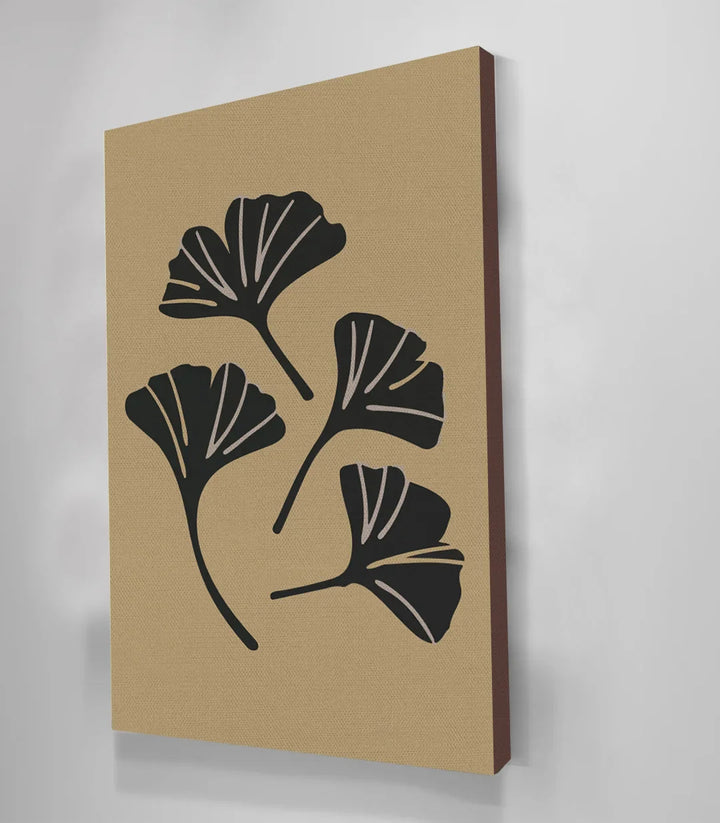 Cuadro de silueta femenina en negro sobre fondo claro, arte mural elegante