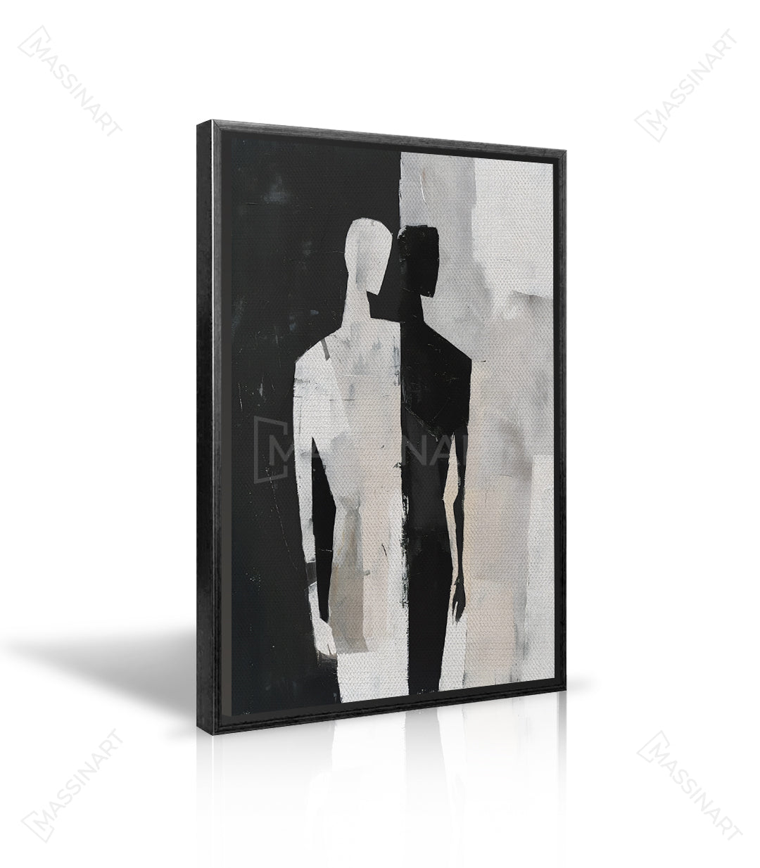 Ambiente oficina Massinart — cuadro Opposite Forces arte abstracto