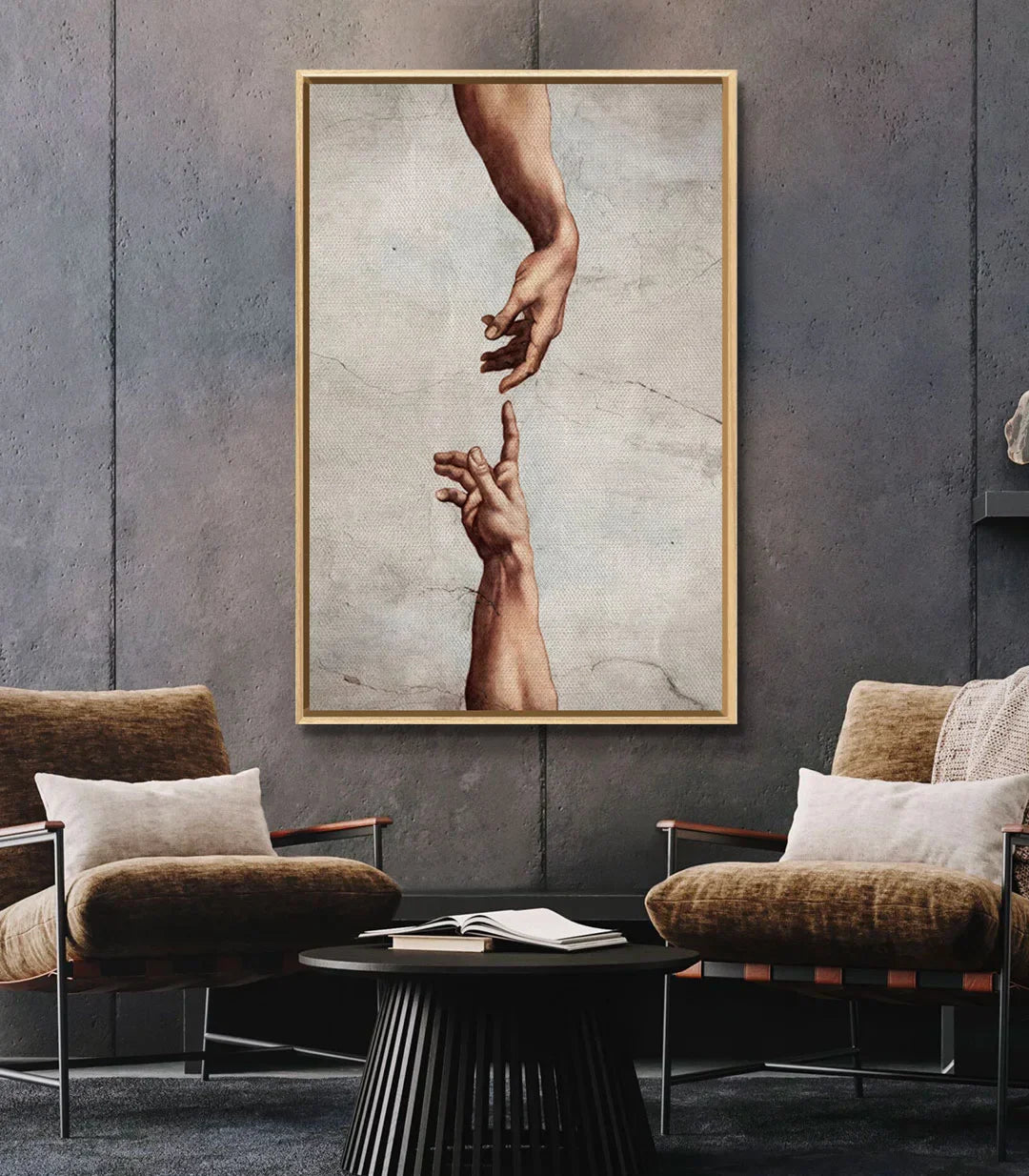 Cuadro vertical manos entrelazadas decoración pared pasillo — Massinart