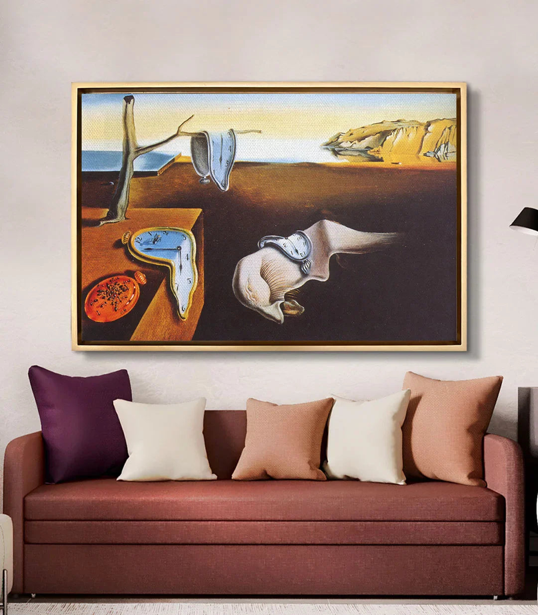 Decoración de despacho con cuadro surrealista de Dalí — arte mural de autor, Massinart