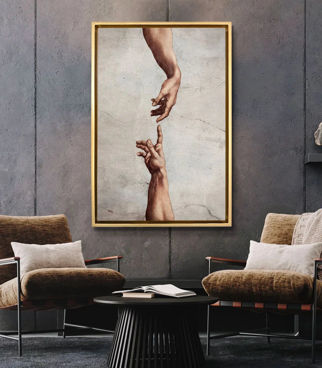 Cuadro La Creación de Adán decoración interior salón moderno — Massinart